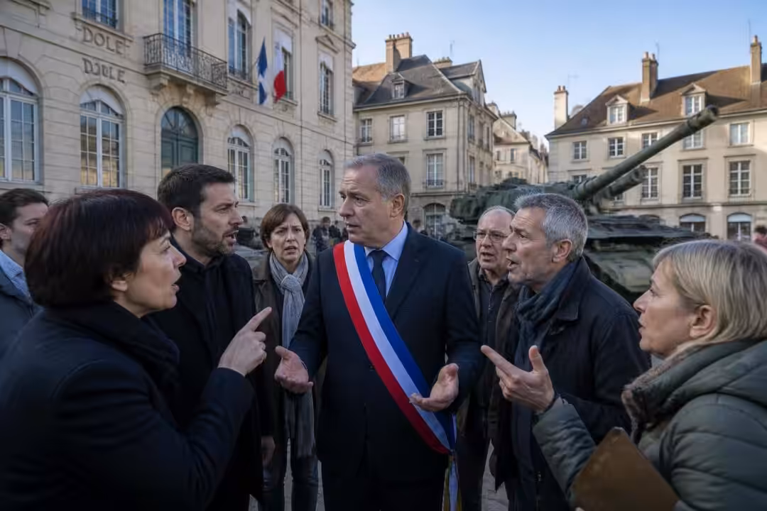 à dole, les élus d'opposition manifestent leur mécontentement concernant la venue du canon français, malgré la confirmation de la participation du maire à l'événement.