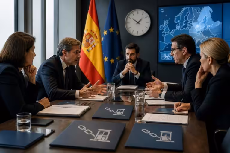 analyse du gouvernement sánchez face à ses responsabilités, les défis liés à l’espace schengen, et les accusations d’instrumentalisation politique.