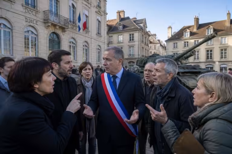 à dole, les élus d'opposition manifestent leur mécontentement concernant la venue du canon français, malgré la confirmation de la participation du maire à l'événement.